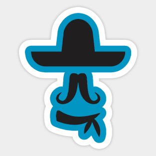 Mustache Mr. Cowboy Sticker